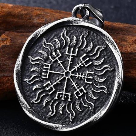 Pendant - Nordic Mythology - Sun with Vegvisir