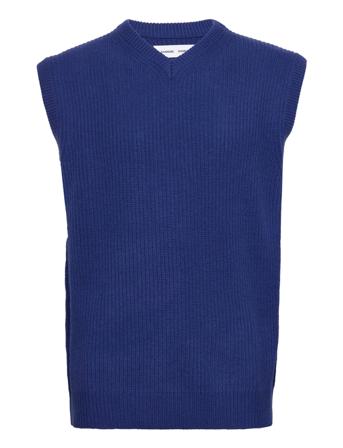 Logan Vest 14004 Knitwear Knitted Vests Blå Samsøe Samsøe