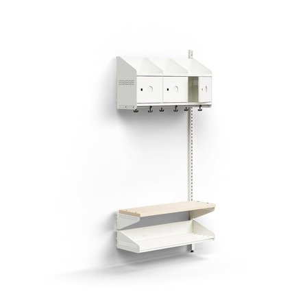 Garderobenschrank ENTRY, Erweiterungsmodul, wandhängend, 1800 x 900 x 300 mm, weiß