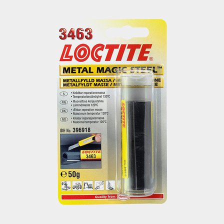 Stalowy wypełniony ugniatany pręt / masa naprawcza Loctite EA 3463 Metal Magic Steel, 50 gram - Jachtowa