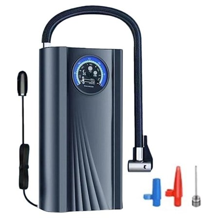 Dækpumpe, genopladelig elektrisk pumpe, støjreduktion, rejsetilbehør til cykler, motorcykler, scootere, biler, basketball
