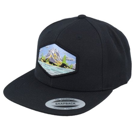 Wild Spirit - Svart snapback Keps - Island Patch Black Snapback @ Hatstore