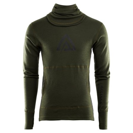 Aclima WarmWool Hood Sweater Man Men base layer tops Green M