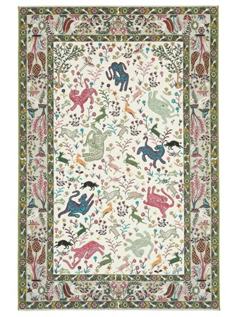 Washable Indoor/Outdoor Rug Tigras Green/Multicolor (Pastel) Small Oeko-Tex