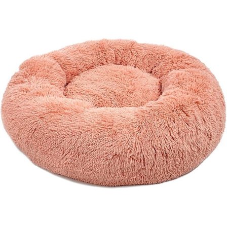 Rund kurv hundematte kattekurv smultringer (60 cm rosa)