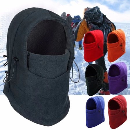 Fashion Winter Thermal Fleece Hat Winter Men Women Hats Hood Bike Windproof Face Balaclava Hat Neck Warmer Hiking Scarves Hats