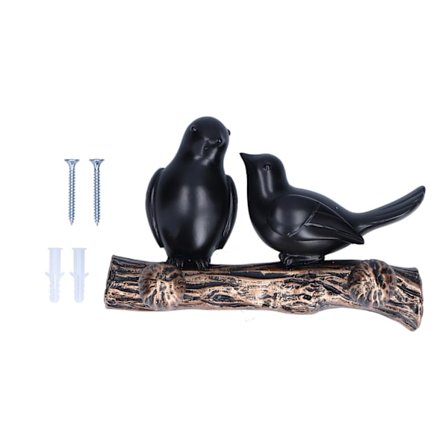 Resin Fugl Knagerække Vægmonteret Hænger til Nøgler Hatte Håndklæder Tasker Hjem Køkken