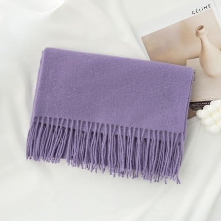 Ny scarf för höst och vinter, koreansk stil, mångsidig damscarf i imitation cashmere, enfärgad varm scarf, sjal