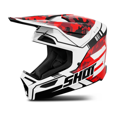 MX-kypärä Shot Furious Dust Punainen kiiltävä S