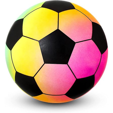 PVC Regnbue Fotball Oppblåsbar Strandball 9 Tommer Sommer Strandfotball Regnbue