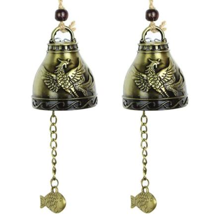 2 deler Fengshui Bell Vintage vindklokka ornament Wind Chimes