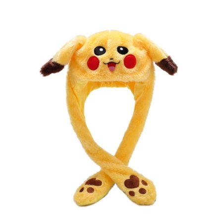 Söt kaninmössa som rör öronen Mjuk rolig mössa Flerfärgad