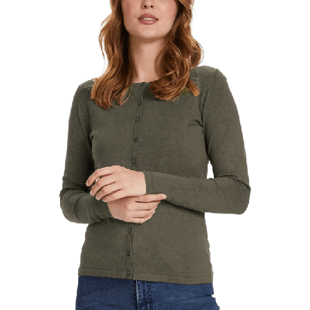Saint Tropez Basic Cardigan Tröjor Dam Grön XS