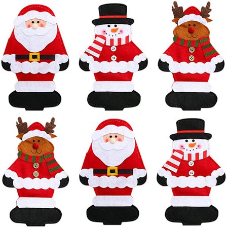 Jouluiset ruokailuvälinepussit