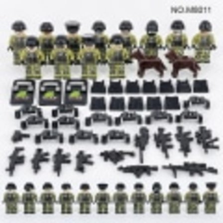 Militær serie byggesæt 12 mini figurer