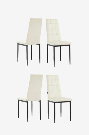 Loft24 - Ruokailutuoli 4 Pk Becca - Valkoinen - Tuolit - - Homeroom