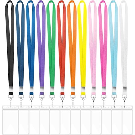 12-pakning cruise-snor med ID-kortholder, slitesterk snor med vanntett ID-kortholder