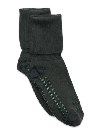 GoBabyGo Non-Slip Socks - Bamboo - Khaki green - 17-19