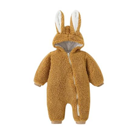 Infant Thicken Fleece Romper Långärmad Vinter Ytterkläder Outfits