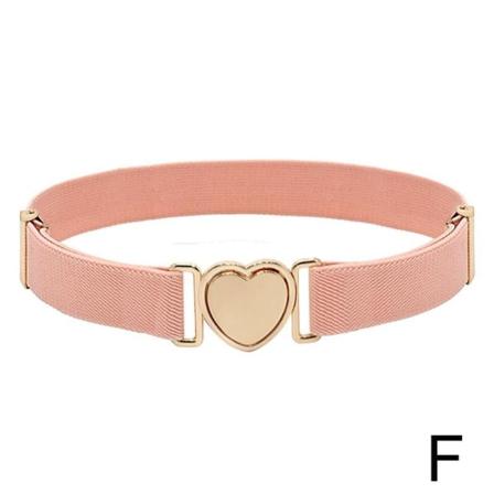 Barn Bälte Barn Söt Enkel Hjärta Spänne Bälten För Flickor Wais pink 60*2.5cm