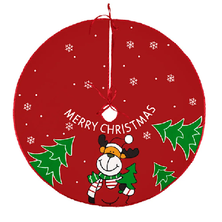 Jul Træ nederdel Rød Jule Træ Fod Betræk Julemand Snefnug Jule Træ Tæppe Base måtte