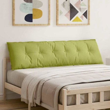 Coussin Vidaxl Ryggkudde Ljusgrön 180 x 19 x 50 cm tyg