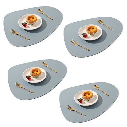 Matsedlar i läder, set om 4, torkbara och tvättbara.