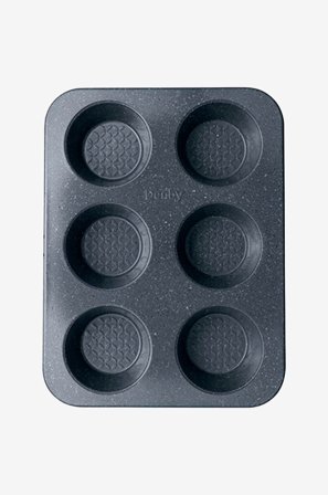 Denby - Muffinipannu Denby Quantanium Finish 6 cup - Harmaa - Kulhot & leivontakulhot - - Homeroom