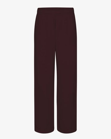 Organic Straight Leg Sweatpants - Oxblood Red