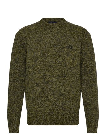 Fred Perry Twisted Marl Jumper - Green - S