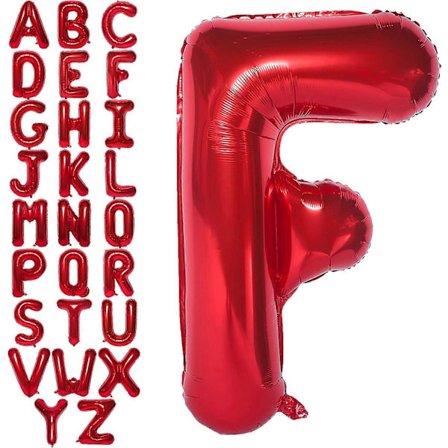 Bokstavballonger 100 cm Gigantisk Jumbo Helium Folie Mylar for Festdekorasjoner Rød N