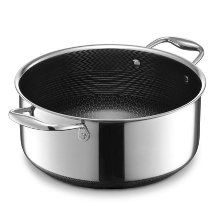HexClad Gryte med stållokk "Dutch Oven" 4.7L, Non-Stick