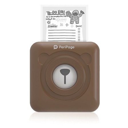 Minifotoprinter - Bluetooth, Termisk papir - 203 DPI - iOS, Android, Windows - Brun