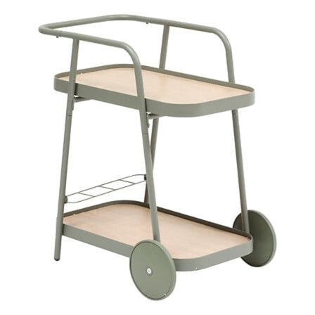 Aluminiumsvogn med hjul, 76x50x81 cm, rustbestandig