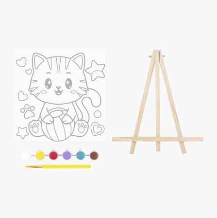 Målarkit med staffli 9 delar