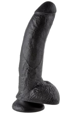Pipedream King Cock mit Hoden Schwarz 23 cm