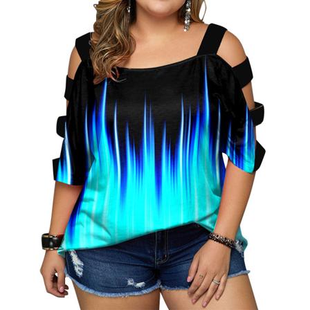 Large -size Lös Dewer Aurora Printed Top