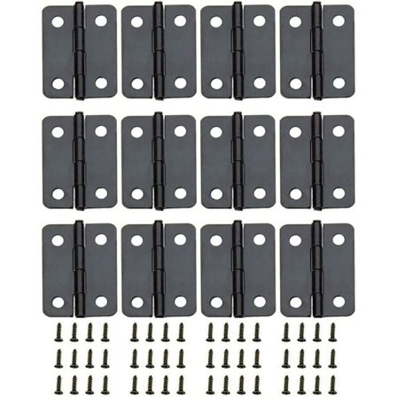 12 stk. 1 tommer sorte mini mini hængsel hængsel tilbehør sort kobber hængsel til trækasse, til husmøbler, døre og vinduer osv.