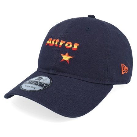 New Era - MLB Blauw unconstructed Cap - Houston Astros MLB Navy Dad Cap @ Hatstore