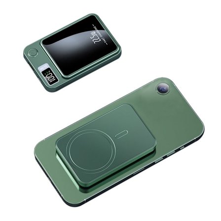 Trådløs Powerbank Ekstern Ekstra Batteripakke GRØNN