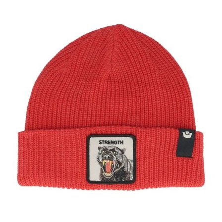 Goorin - Röd cuff Beanie - The Strength Beanie Knit Rush Cuff @ Hatstore