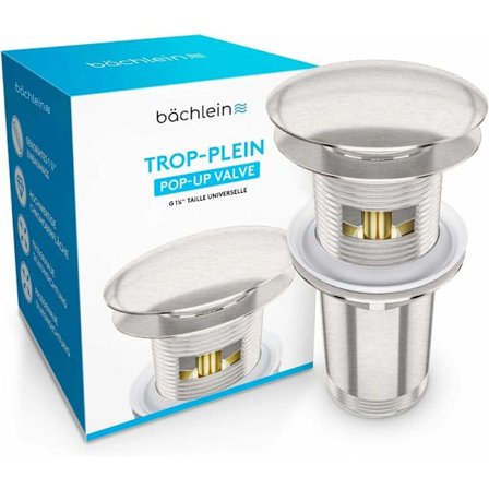 Universell avløp med overløp for servant og vask