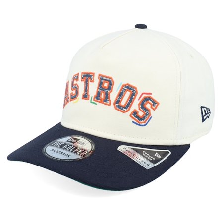 New Era - MLB White adjustable Czapka Z Daszkiem - Houston Astros Team Scribble Chrome/Navy A-frame Adjustable @ Hatstore