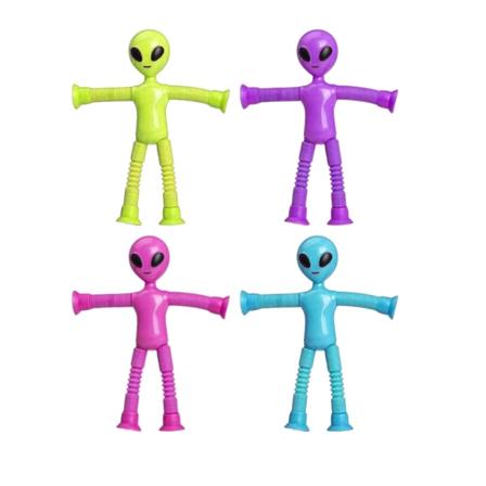 Tegneserie Alien Toy Teleskopisk sugekopp Sensorisk Leke Dyre Sucker Toy Fidgets Sensorisk Leke Julegave til barn