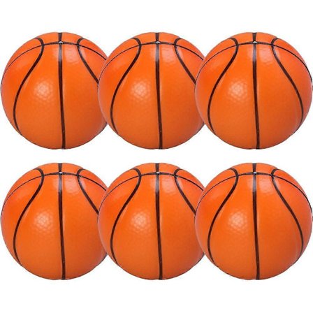 6 stk. Mini Basketballs Stress Relief Afslapningslegetøj Basketball Stressbolde[YJD]