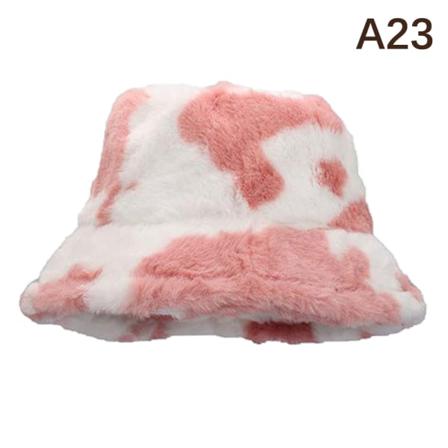 Vinter Fuskpäls Fluffy Bucket Hats Dam Utomhus Varm Solhatt S