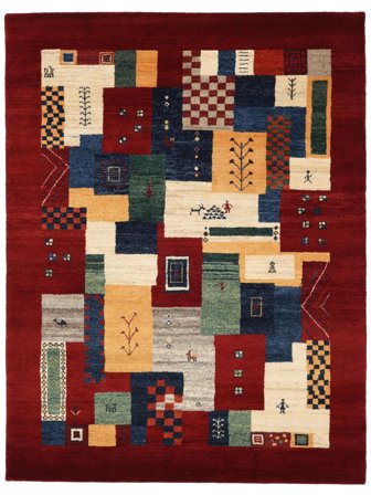Liten Gabbeh Loribaft Matta 150X195 Ull