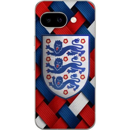 Yhteensopiva Puhelinkuori Google Google Pixel 9a Graafinen Englanti-aihe heraldisilla leijonilla ja punaisella, valkoisella ja sinisellä punotulla ku