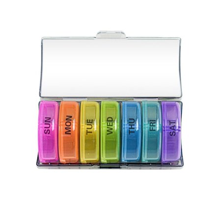 7Days Pill Organizer Weekly Medicine Box 2 2