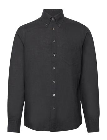 Jerry Shirt Shirts Linen Shirts Svart SIR Of Sweden*Betinget Tilbud
